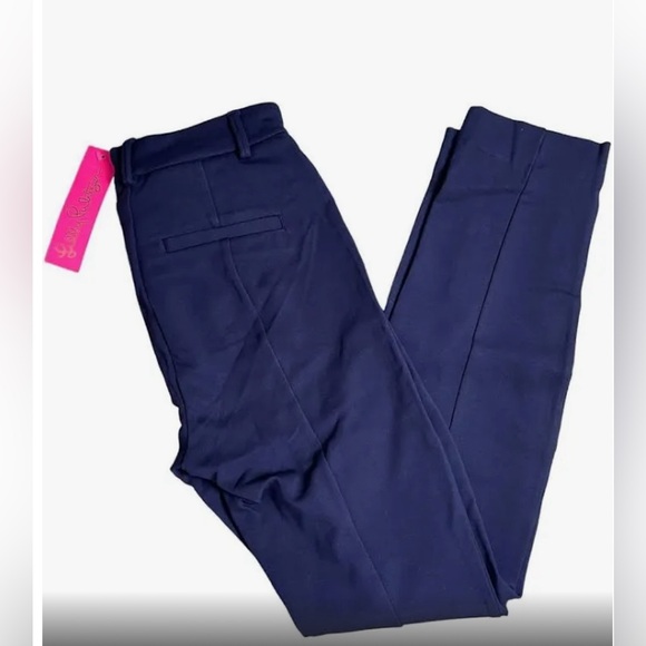 NWT Lilly Pulitzer Kelly High Rise Skinny Pant True Navy Size 8 #005166 - Picture 4 of 6
